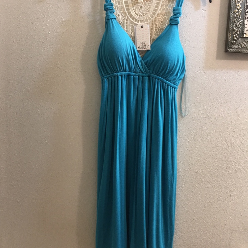 A beautiful teal dress